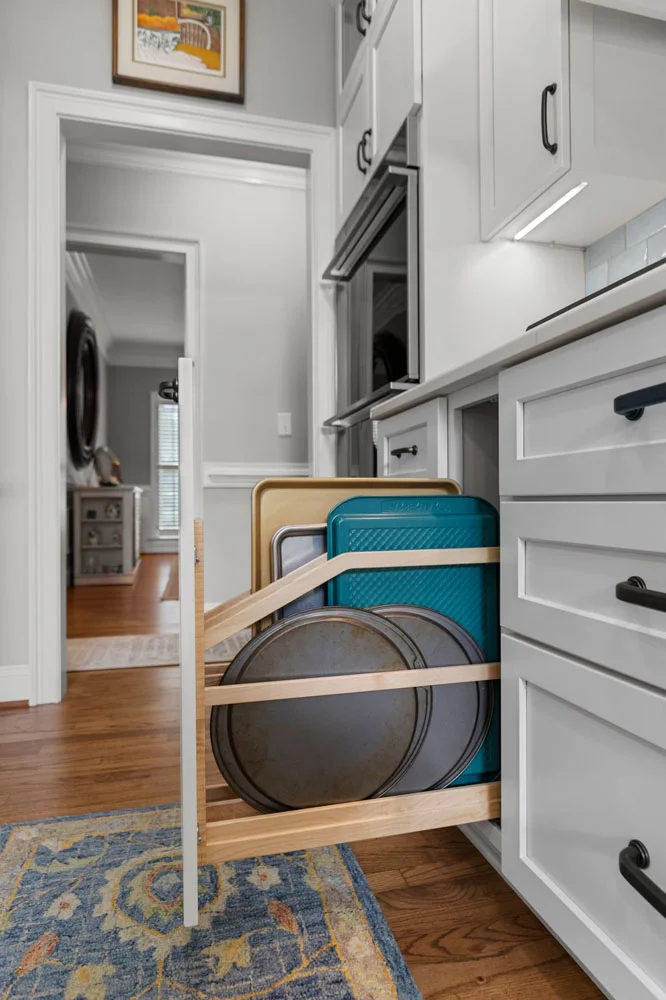 Built in cookie sheet drawer