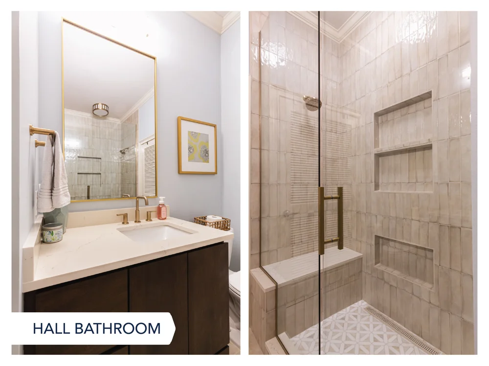 Greenville condo hall bathroom remodel