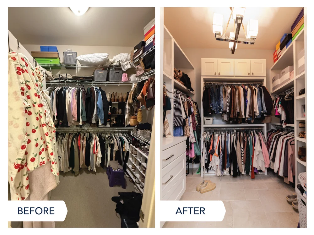 Greenville condo remodel custom closet storage