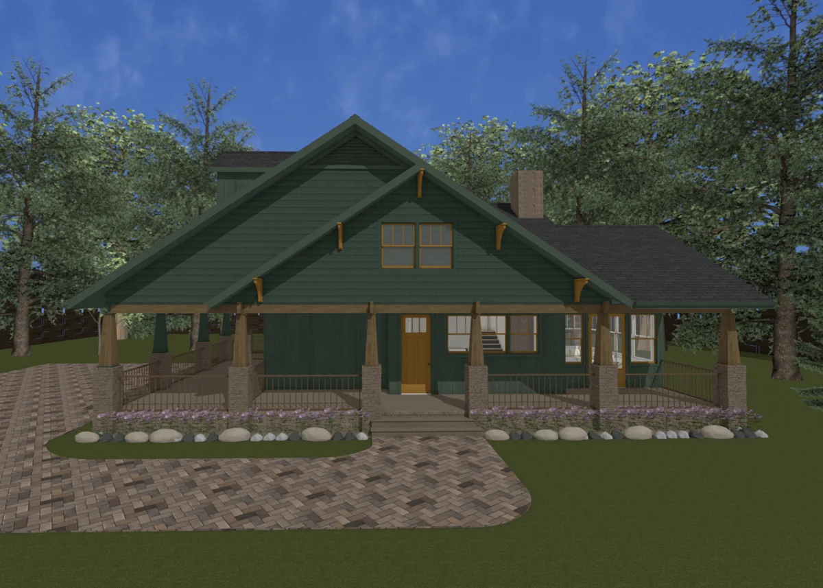 Rendering of a custom home