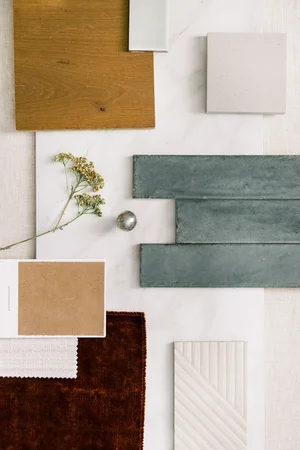 Selection flat lay with a natural color palette