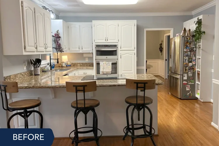 Small cramped Easley kitchen before being remodeled