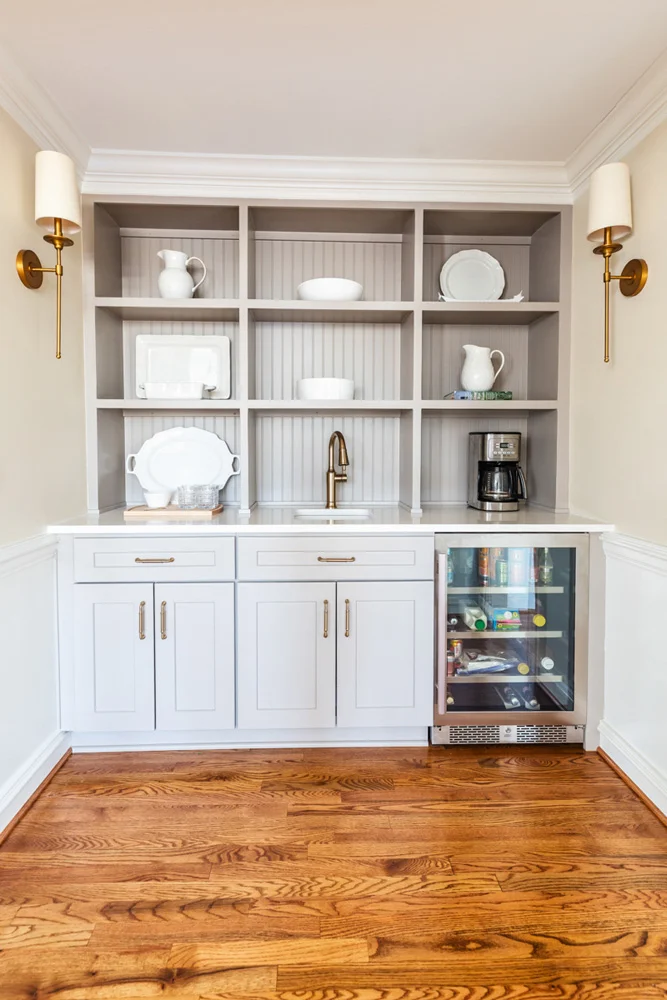 Interior design upgrade: custom built-in cabinets