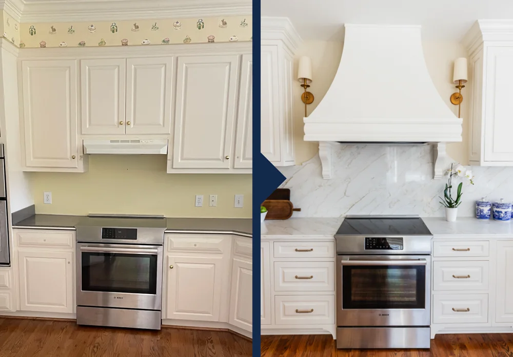 Timeless kitchen remodel before and after in Simpsonville SC