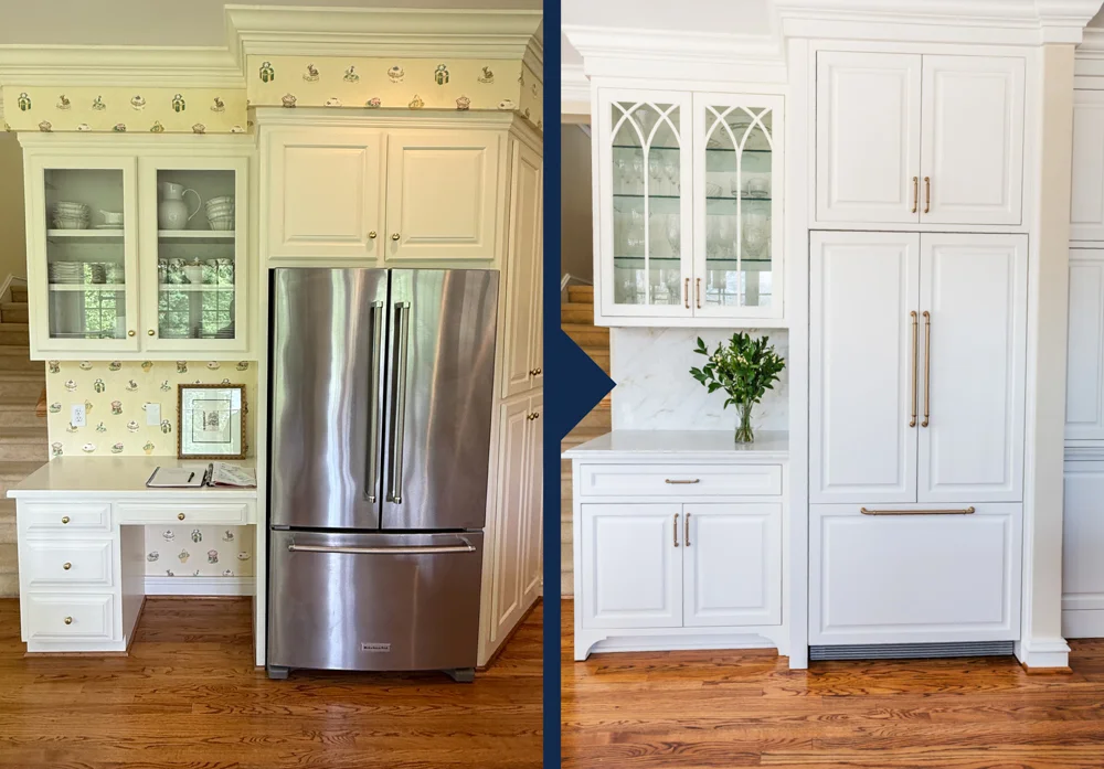 Timeless kitchen remodel in Simpsonville SC before and after